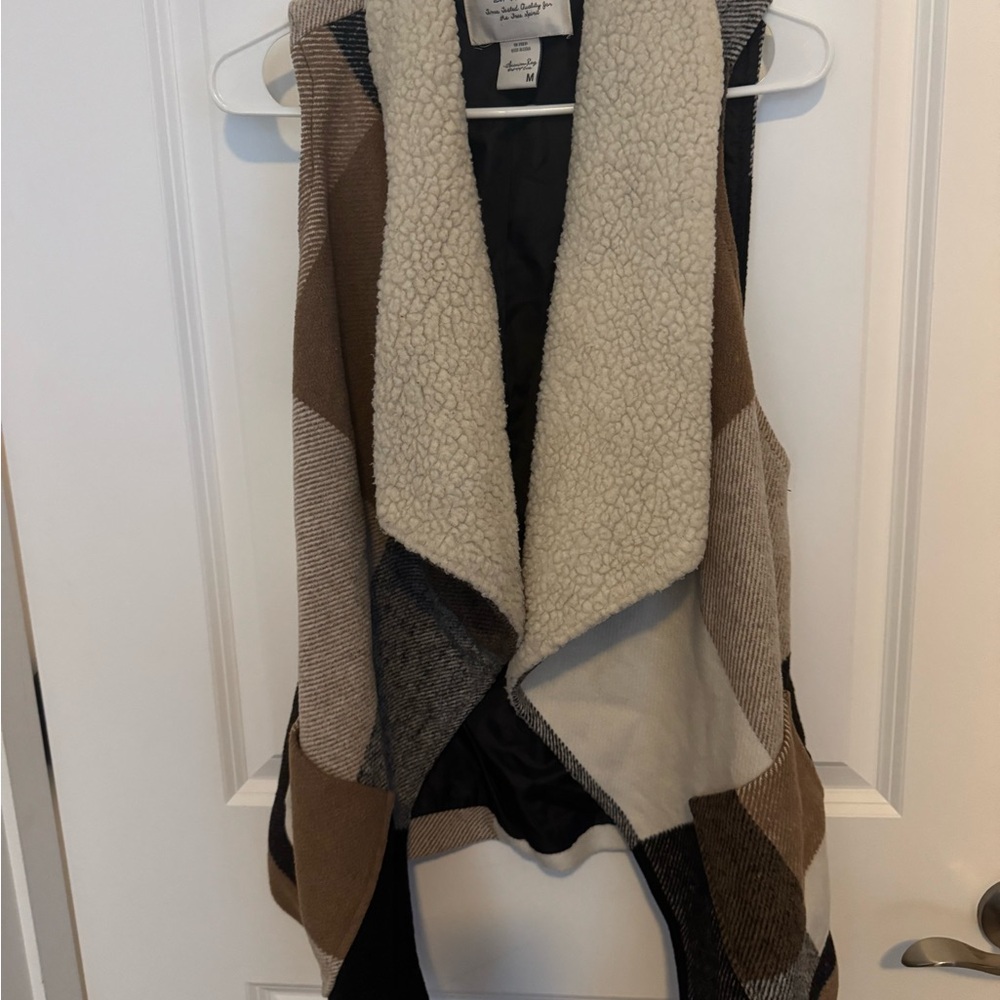 American Rag Black, Brown, Tan, and Cream Vest